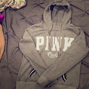 Pink hooded sweater